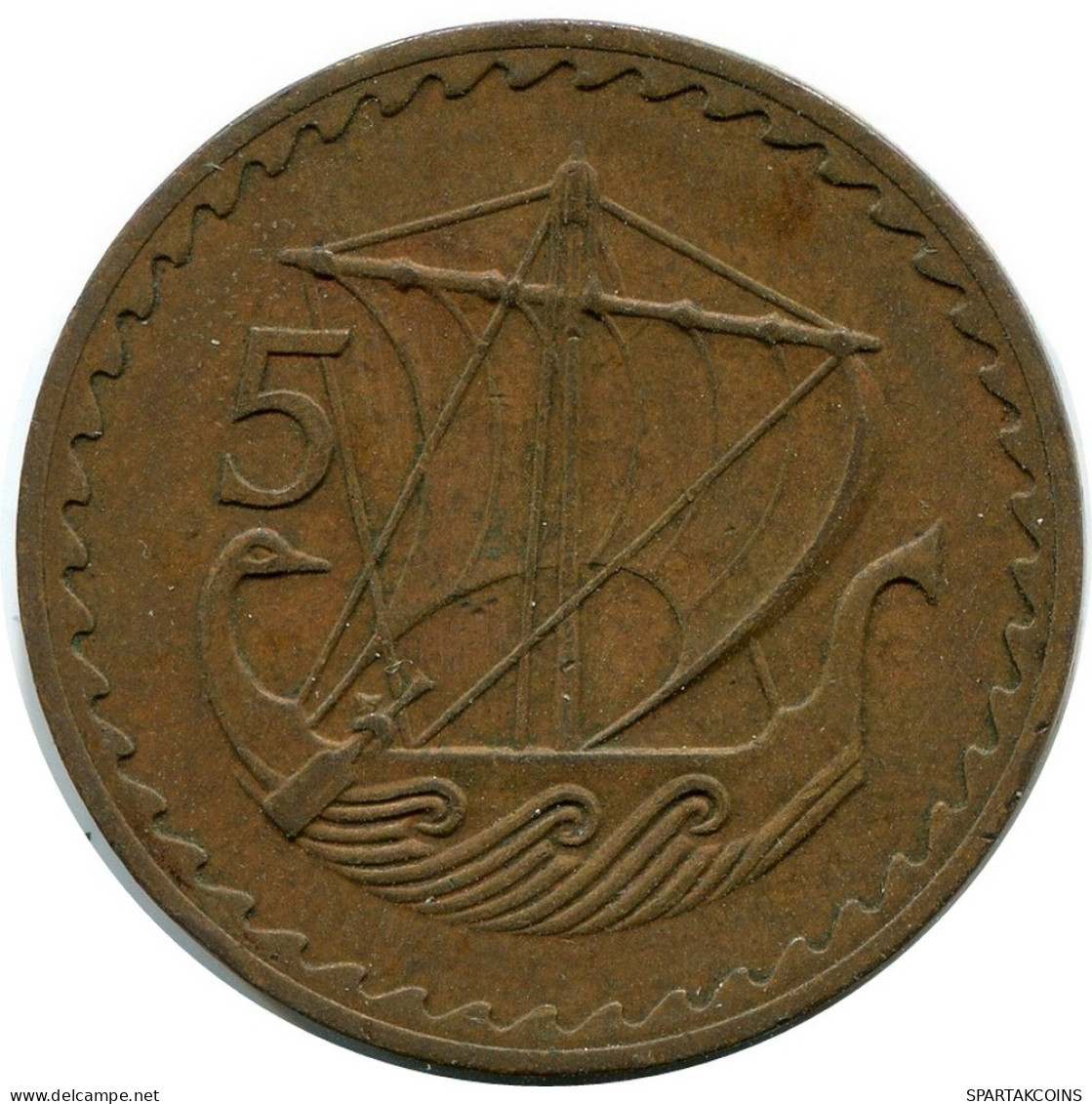 5 MILS 1960 CHIPRE CYPRUS Moneda #BA205.E.A - Chipre