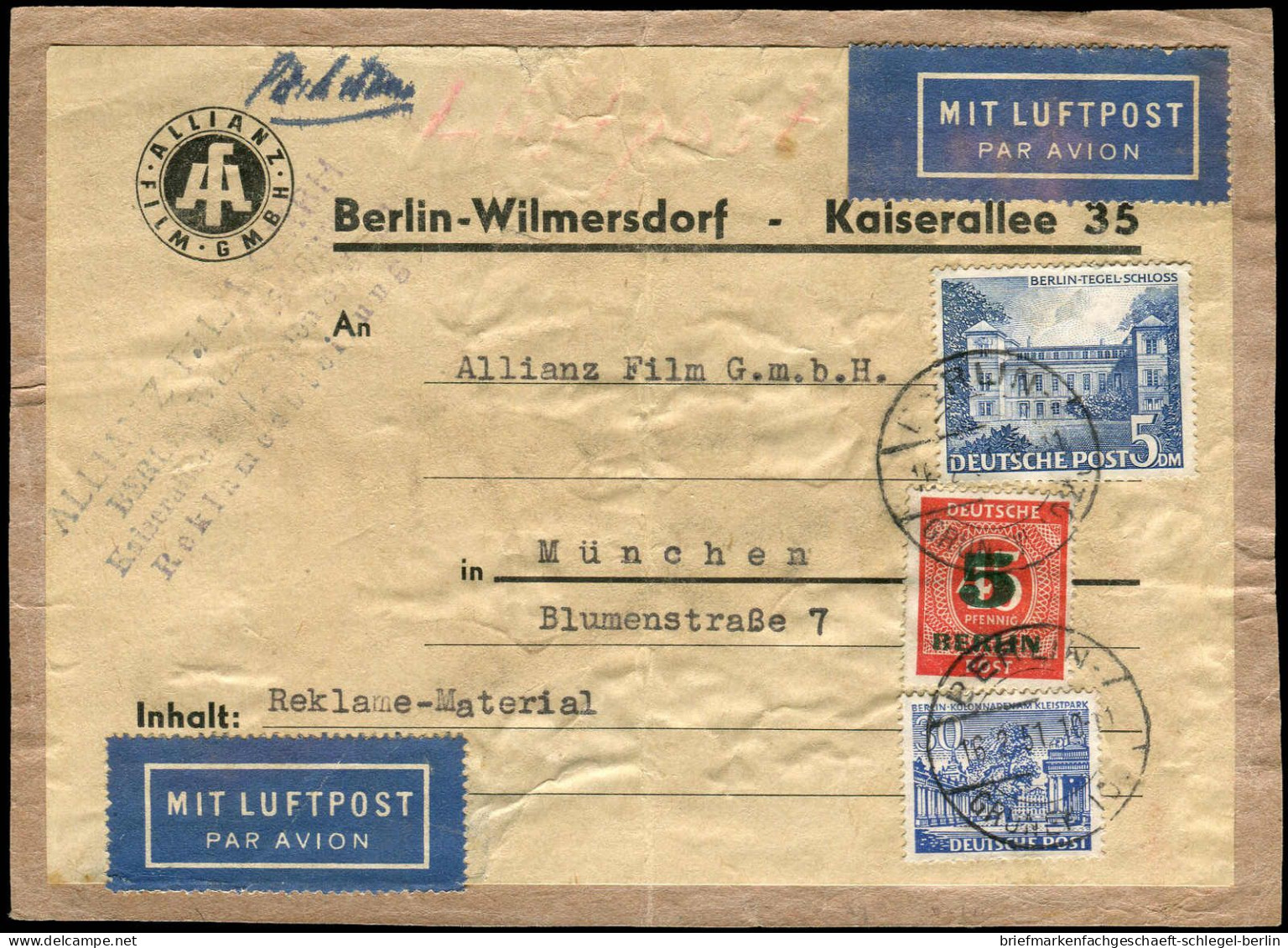 Berlin, 1951, 60 + 51, 64, Brief - Other & Unclassified