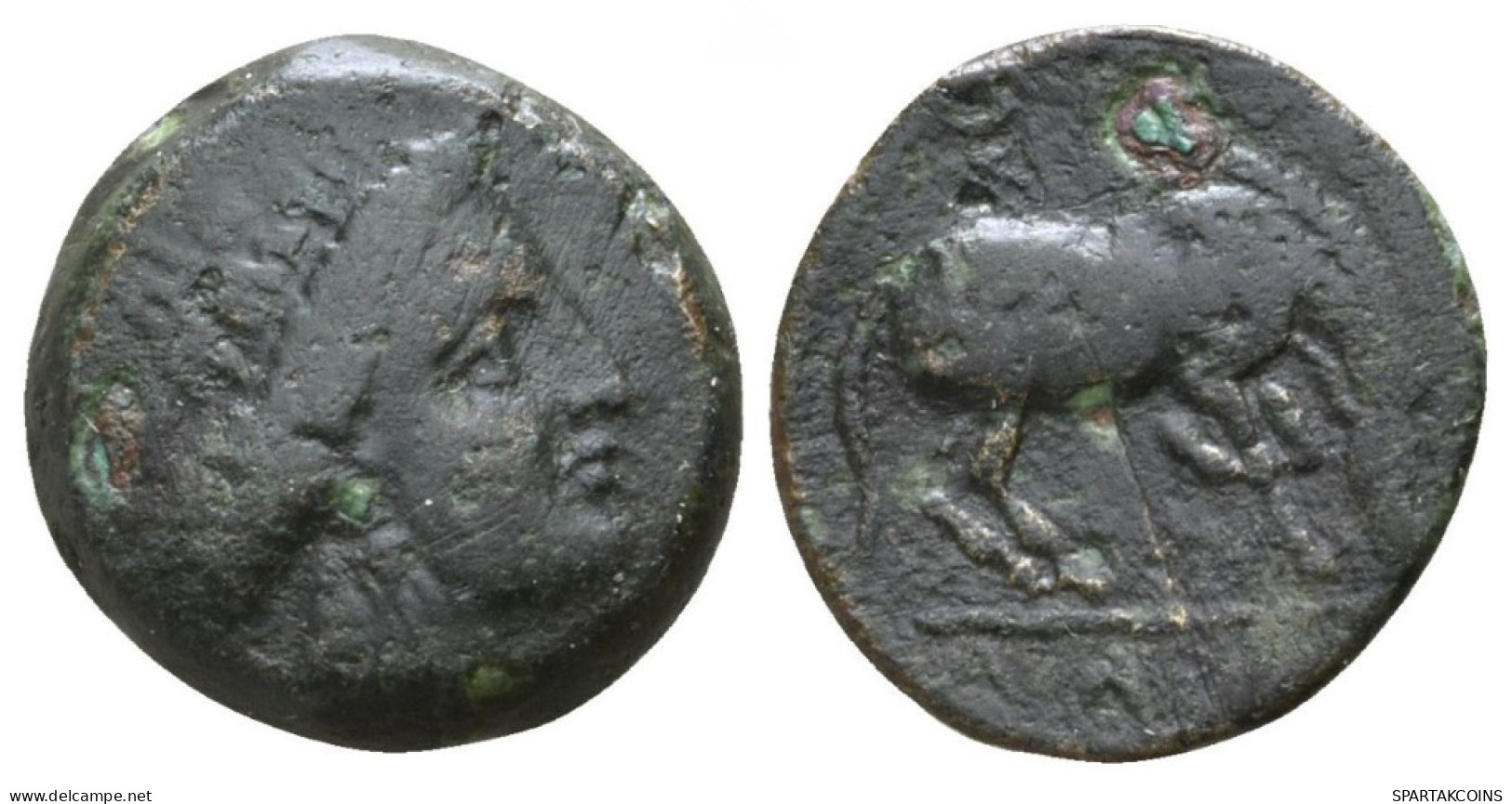 THESSALY LARISSA NYMPH HORSE Antike GRIECHISCHE Münze 4.49g/15mm #ANT1255.29.D.A - Griegas