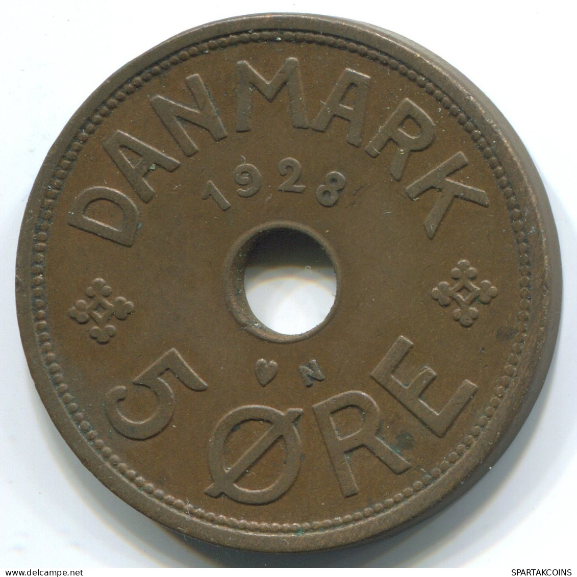 5 ORE 1928 DENMARK Coin #WW1006.U.A - Danemark