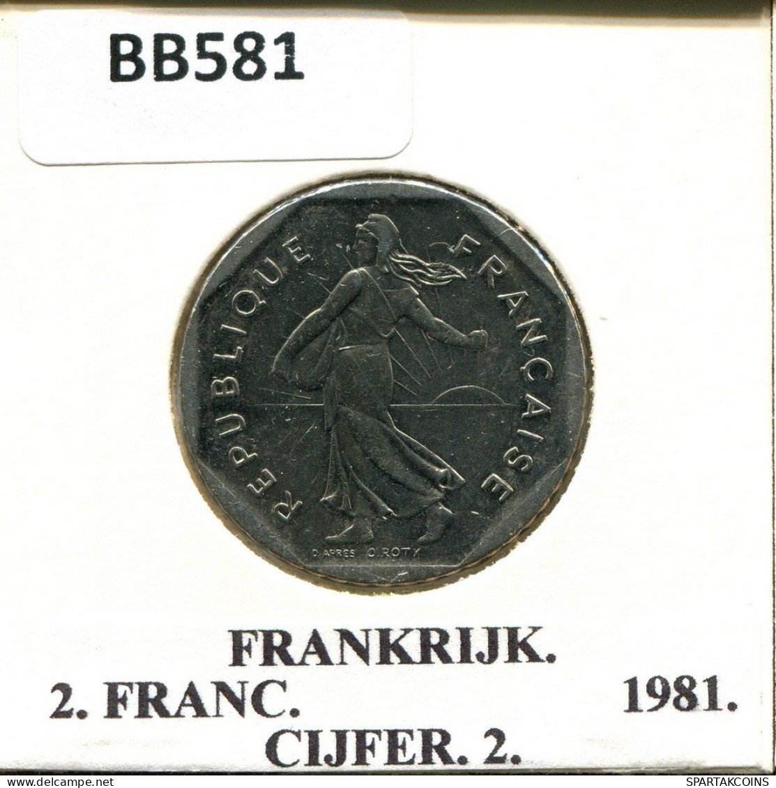 2 FRANCS 1981 FRANCE Coin #BB581.U.A - 2 Francs