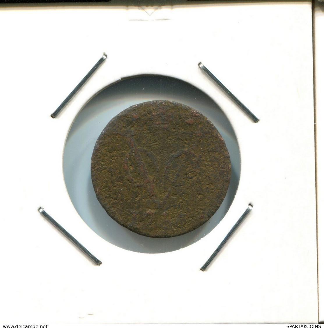 1736 HOLLAND VOC DUIT NIEDERLANDE OSTINDIEN NY COLONIAL PENNY #VOC2776.7.D.A - Indes Neerlandesas