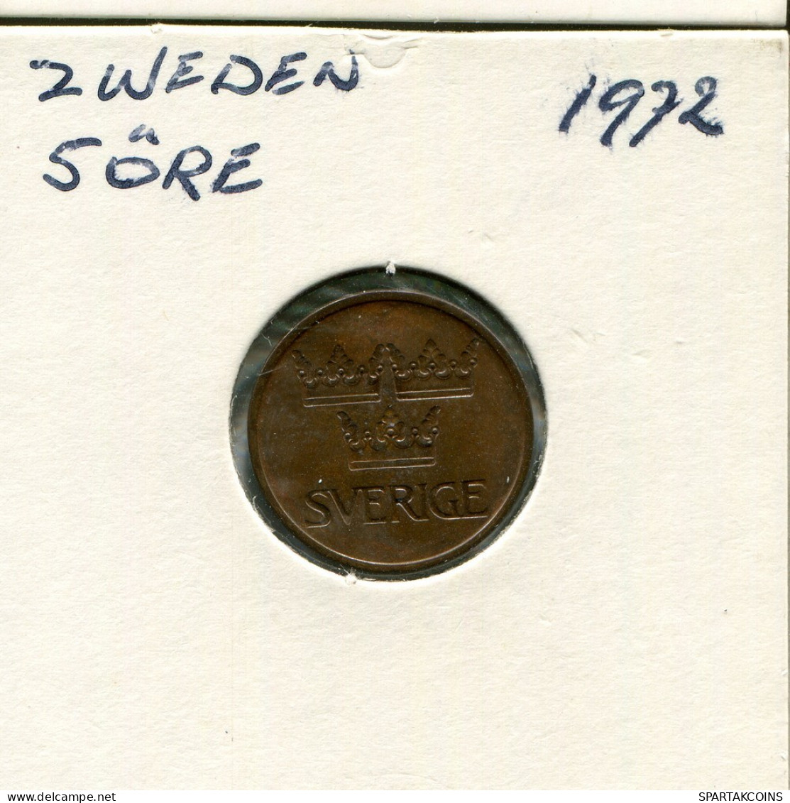 5 ORE 1972 SWEDEN Coin #AR507.U.A - Suède