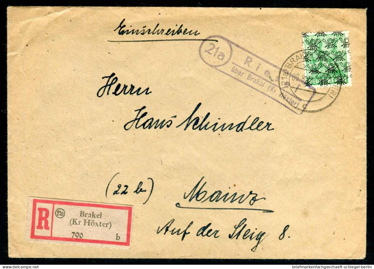 Amerik.+Brit. Zone (Bizone), 1948, 51 II EF, Brief - Storia Postale