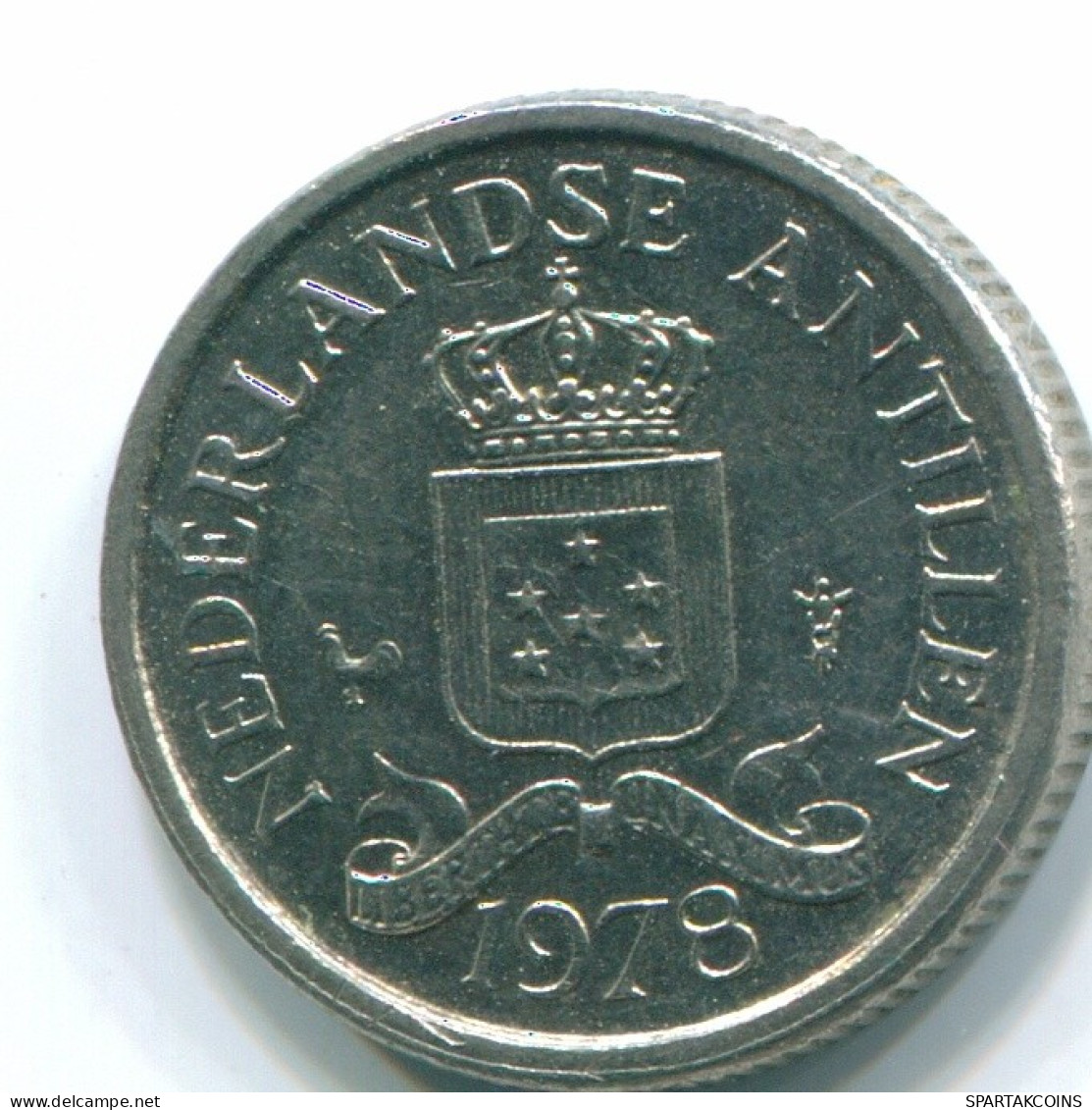 10 CENTS 1978 ANTILLES NÉERLANDAISES Nickel Colonial Pièce #S13576.F.A - Niederländische Antillen