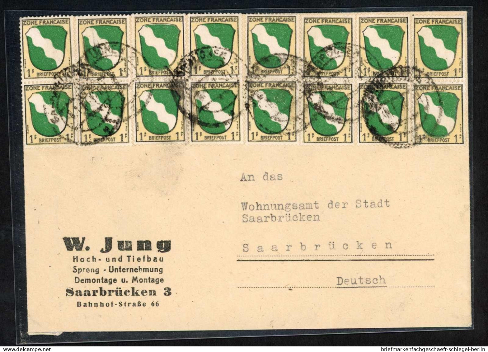 Saar, 1946, FZ 1(16) - 6(2) - 9 EF, Brief - Other & Unclassified