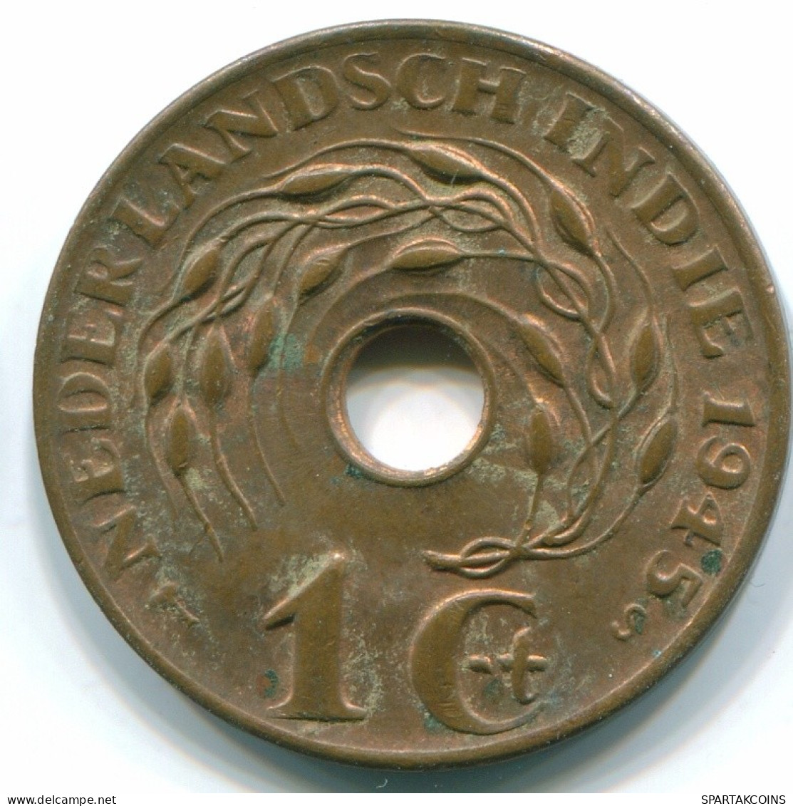 1 CENT 1945 S NIEDERLANDE OSTINDIEN INDONESISCH Koloniale Münze #S10373.D.A - Indes Neerlandesas