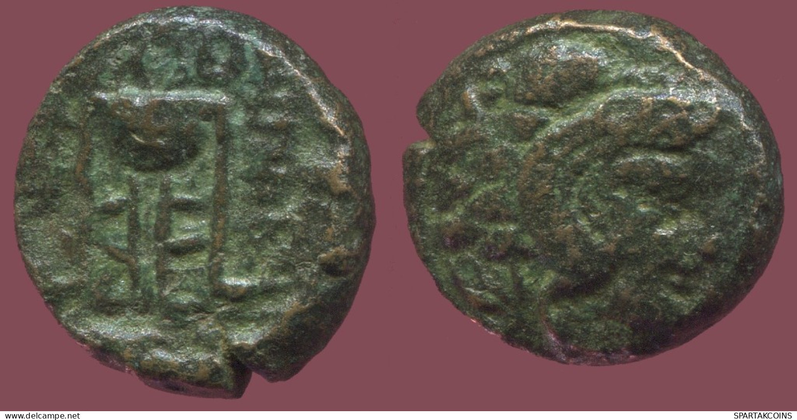 TRIPOD Antike Authentische Original GRIECHISCHE Münze 5.1g/16mm #ANT1441.9.D.A - Griechische Münzen
