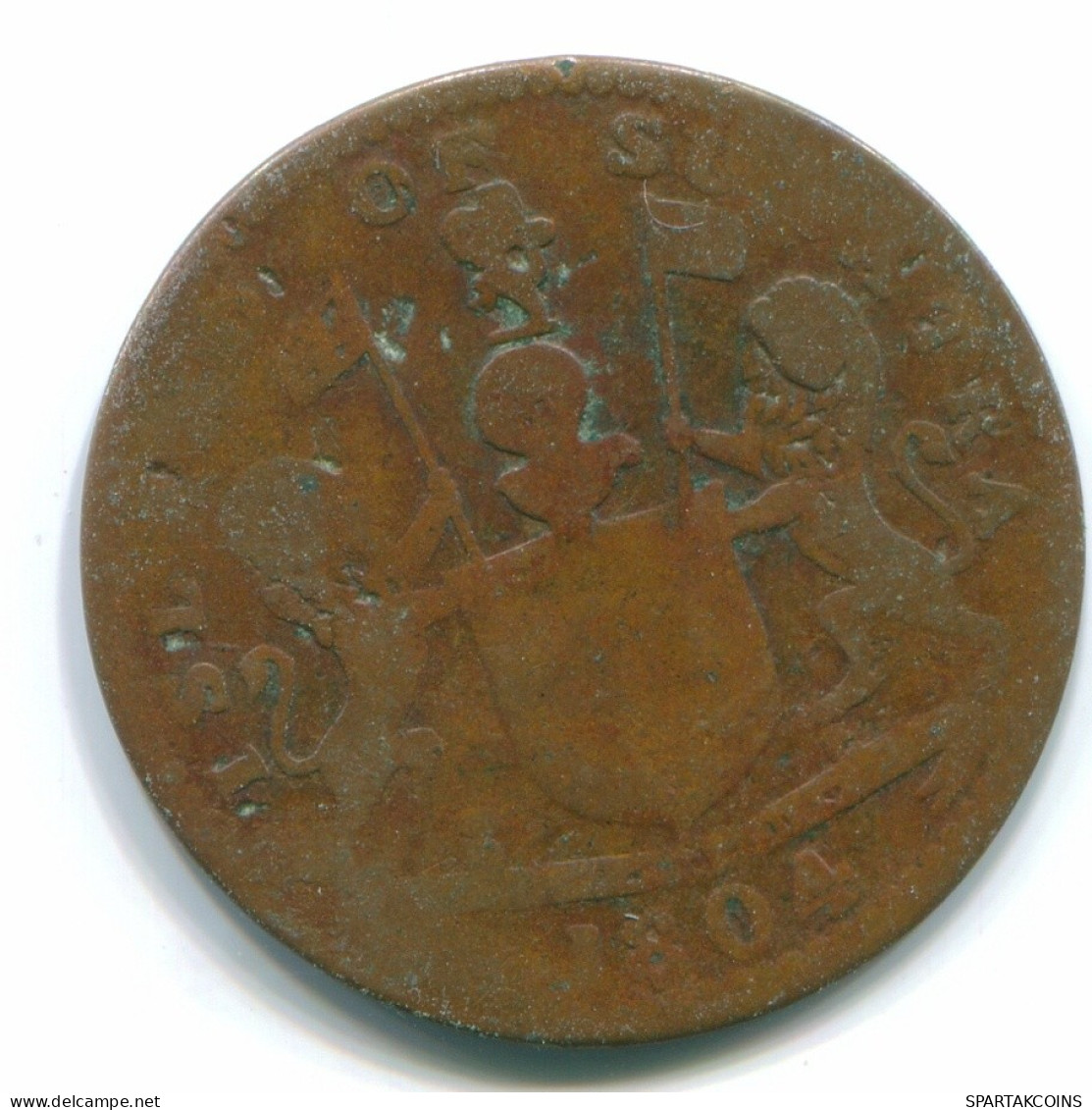 1 KEPING 1804 SUMATRA BRITISH EAST INDIES Copper Colonial Moneda #S11772.E.A - India