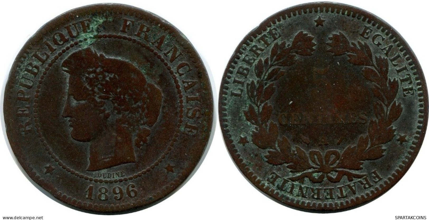 5 CENTIMES 1896 A FRANCIA FRANCE Moneda #AM963.E.A - 5 Centimes