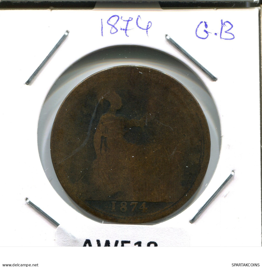 PENNY 1874 UK GREAT BRITAIN Coin #AW518.U.A - D. 1 Penny