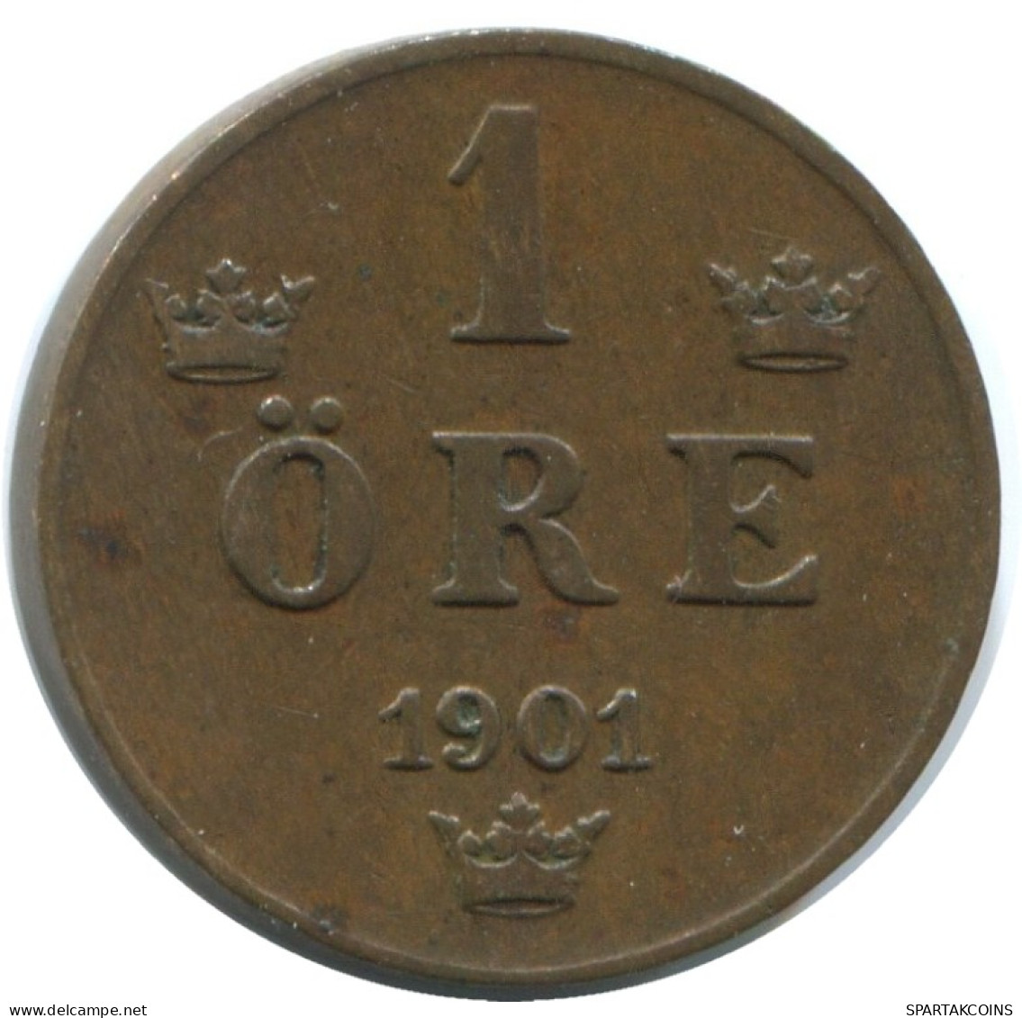 1 ORE 1901 SCHWEDEN SWEDEN Münze #AD238.2.D.A - Schweden