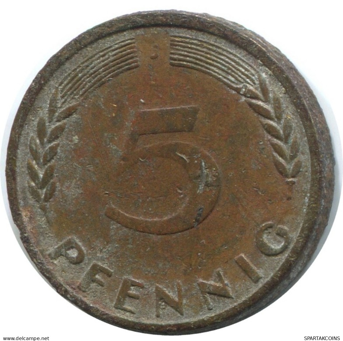 5 PFENNIG 1950 J WEST & UNIFIED GERMANY Coin #AD870.9.U.A - 5 Pfennig