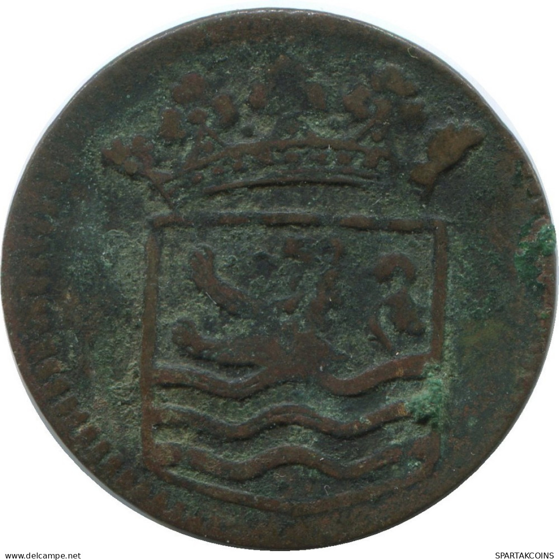 1736 ZEELAND VOC DUIT NIEDERLANDE OSTINDIEN NY COLONIAL PENNY #VOC1142.8.D.A - Indes Neerlandesas