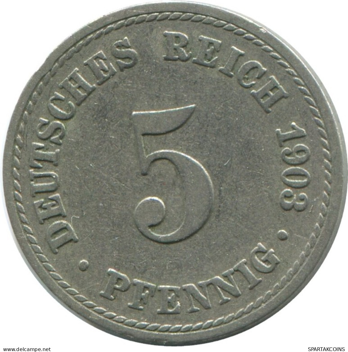 5 PFENNIG 1903 A GERMANY Coin #AE654.U.A - 5 Pfennig