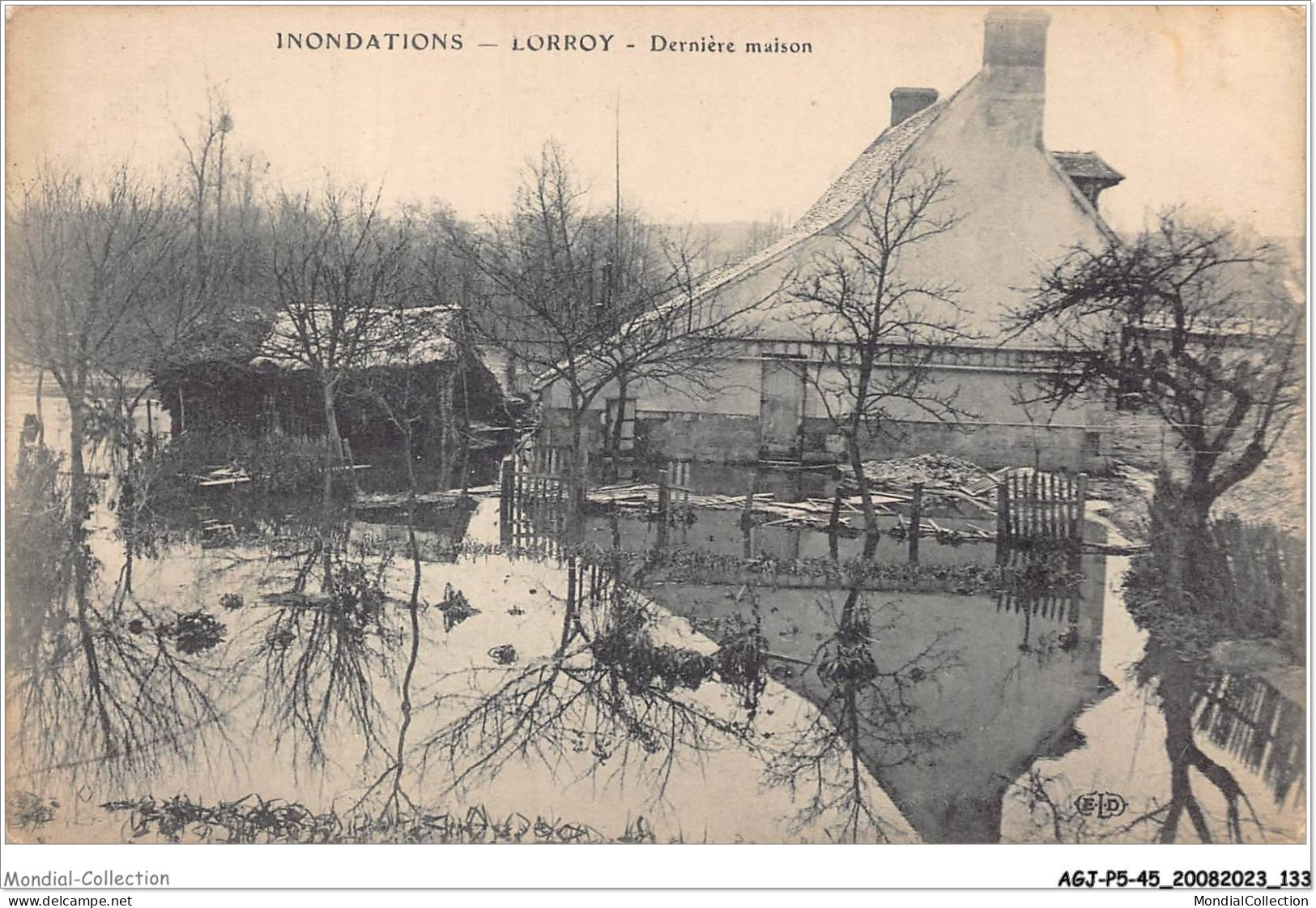 AGJP5-0438-45 - Inondations - LORROY - Dernière Maison  - Other & Unclassified