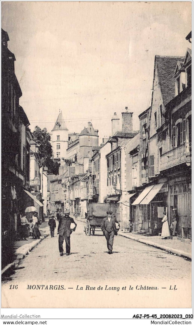 AGJP5-0376-45 - MONTARGIS - La Rue De Loing Et Le Chateau   - Montargis