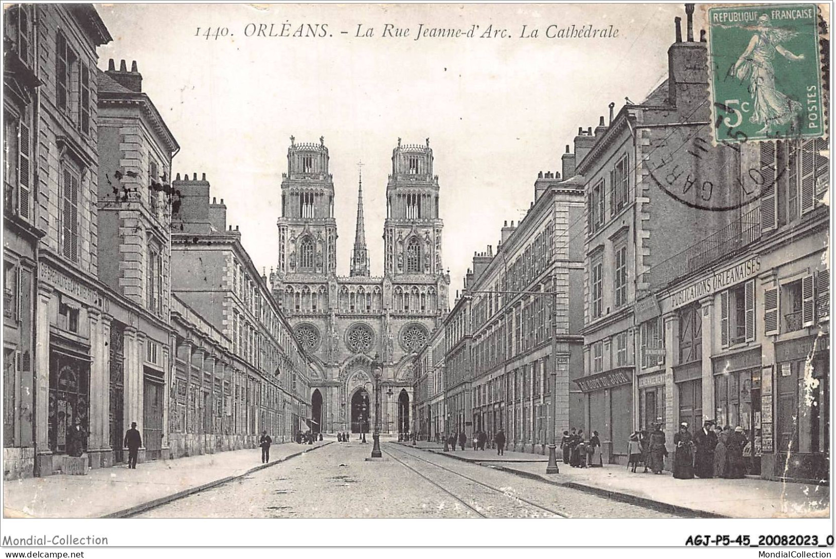 AGJP5-0371-45 - ORLEANS - Rue Jeanne D'arc - La Cathédrale  - Orleans