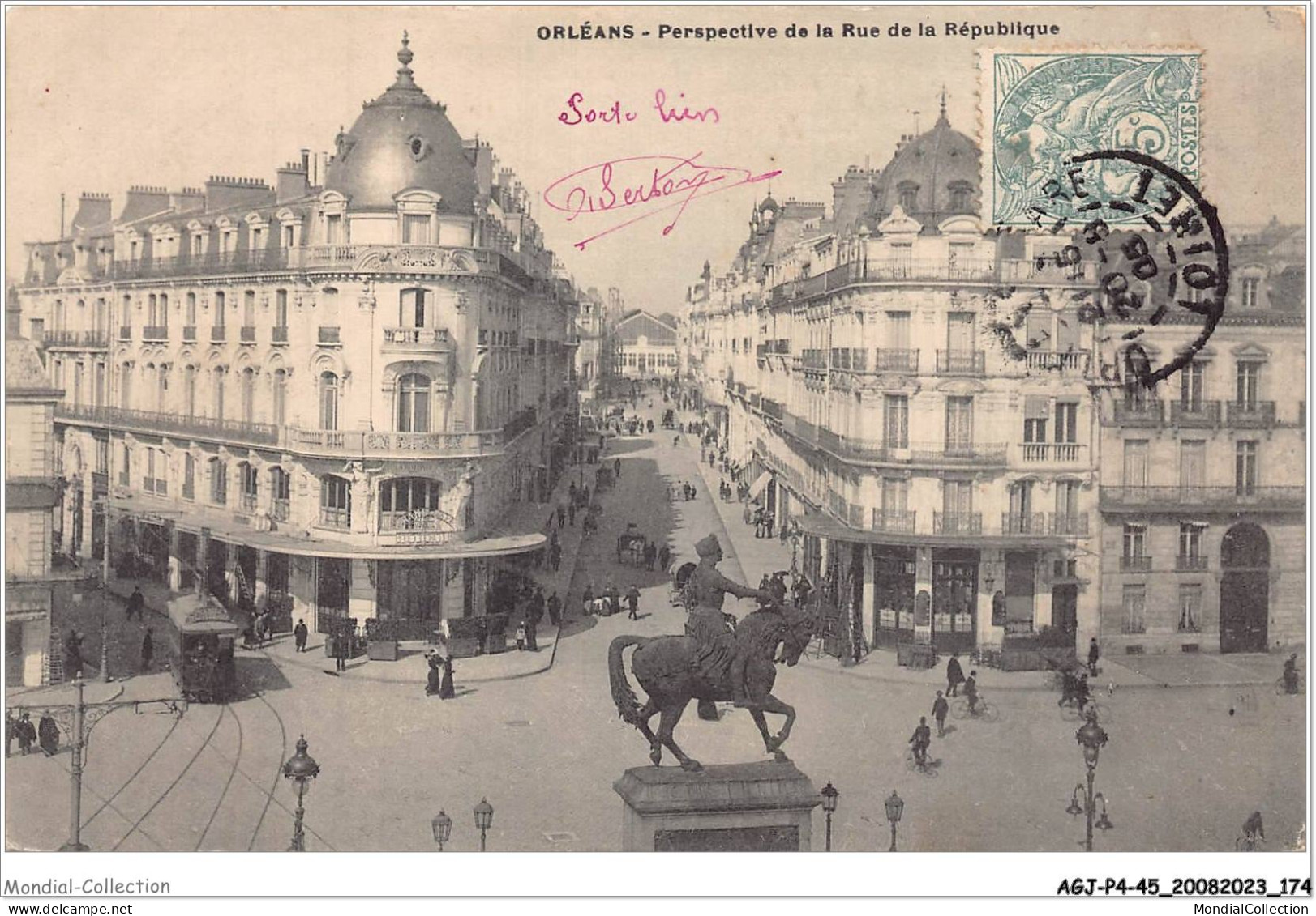 AGJP4-0359-45 - ORLEANS - Perspective De La Rue De La République  - Orleans