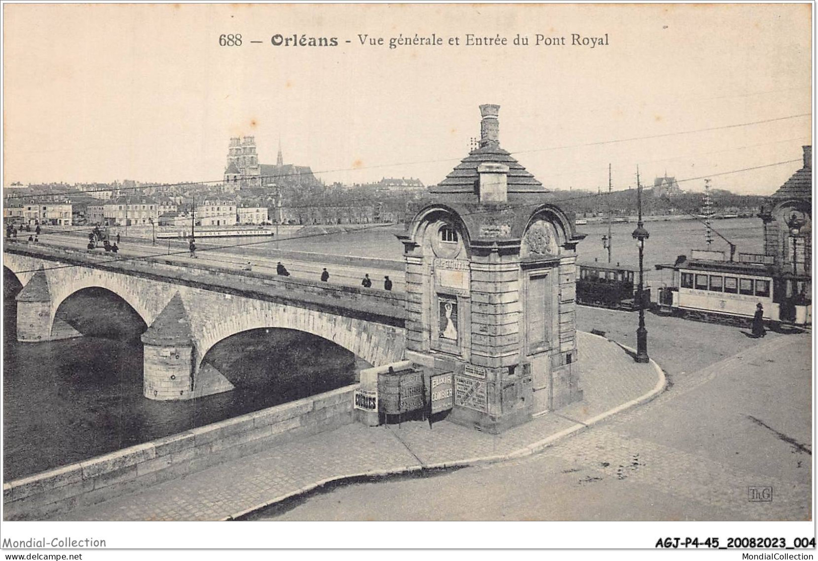 AGJP4-0274-45 - ORLEANS - Vue Générale Et Entrée Du Pont Royal  - Orleans