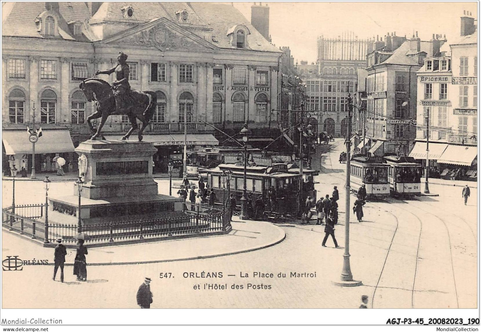 AGJP3-0271-45 - ORLEANS - La Place Du Martroi Et L'hotel Des Postes - Orleans