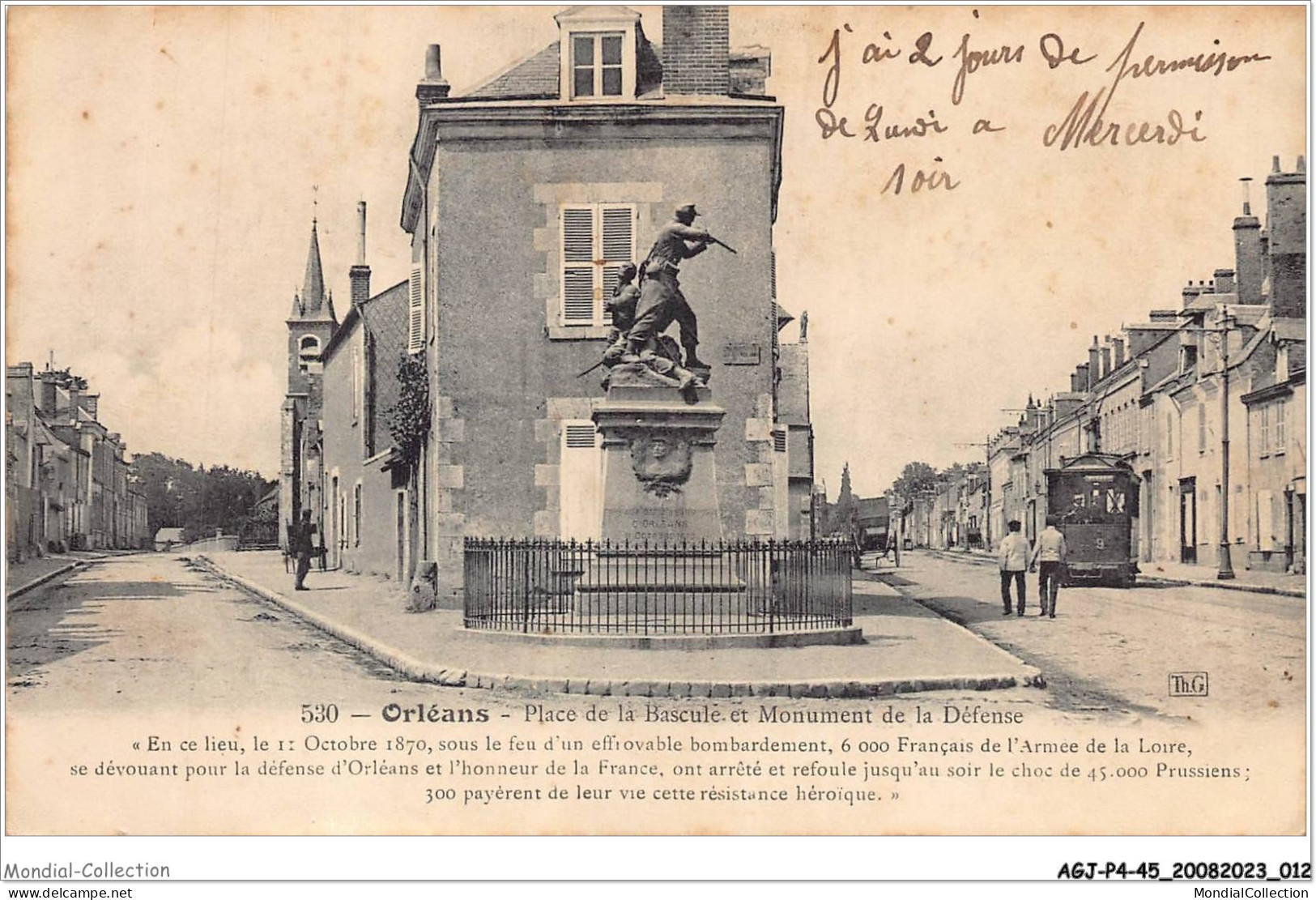 AGJP4-0278-45 - ORLEANS - Place De La Bascule Et Monument De La Défence  - Orleans