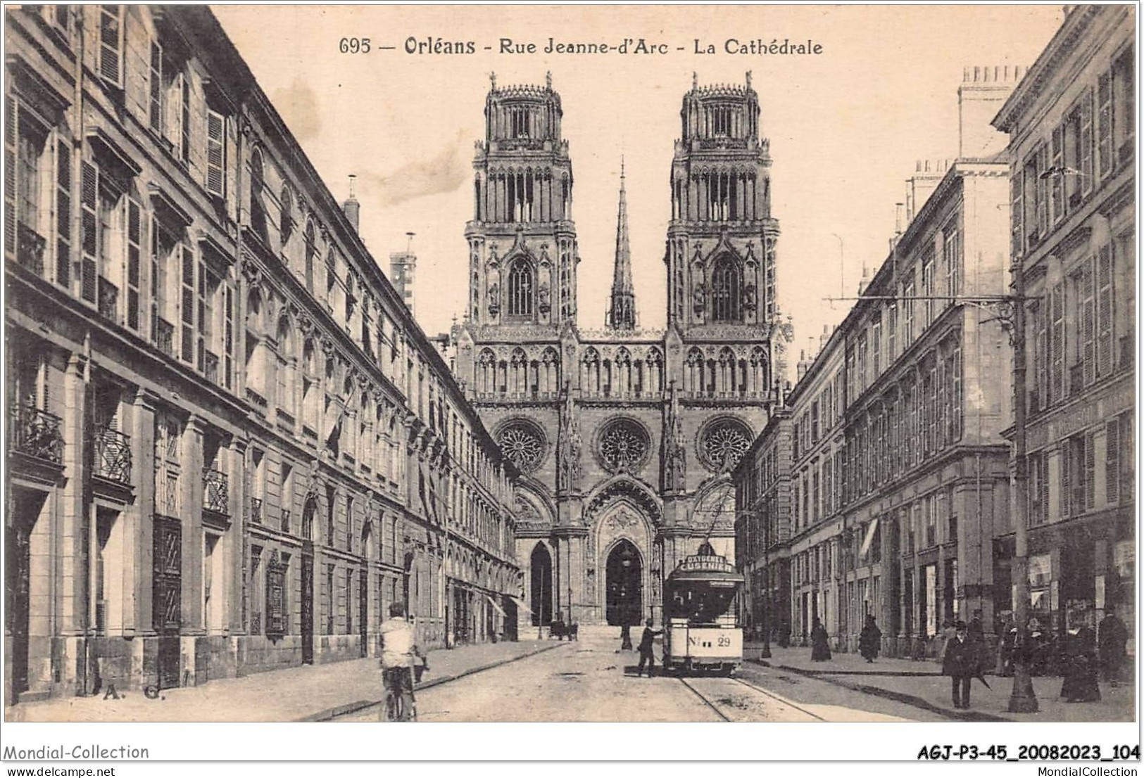 AGJP3-0228-45 - ORLEANS - Rue Jeanne-d'arc - La Cathédrale  - Orleans