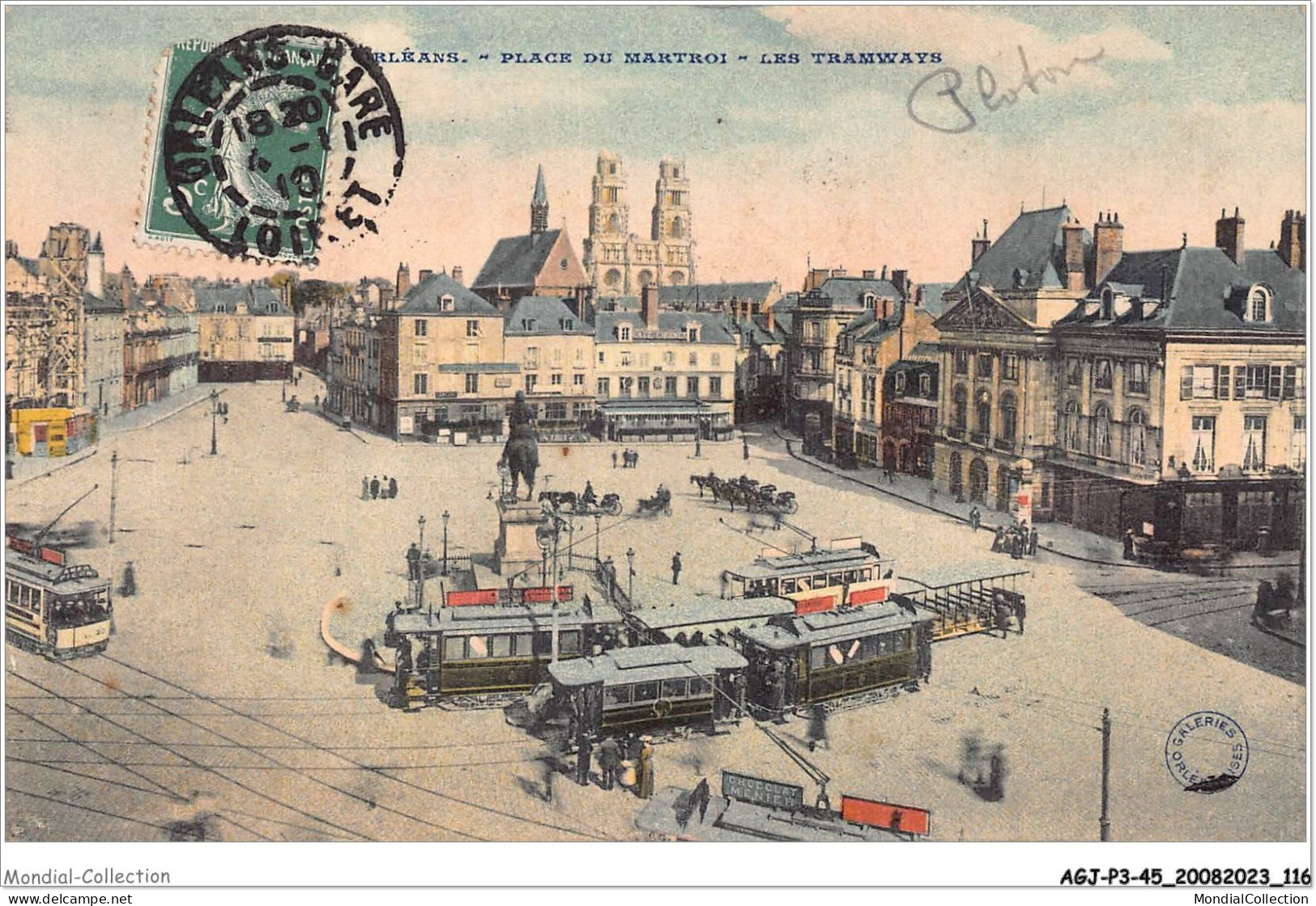 AGJP3-0234-45 - ORLEANS - Place Du Martroi - Les Tramways  - Orleans