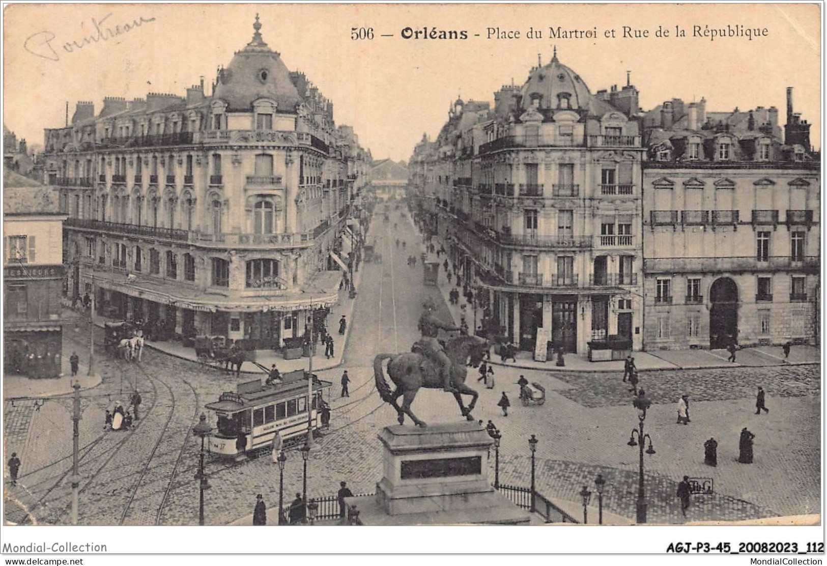 AGJP3-0232-45 - ORLEANS - Place Du Martroi Et Rue De La République  - Orleans