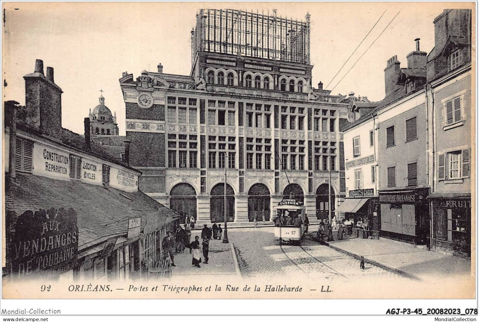 AGJP3-0215-45 - ORLEANS - Portes Et Télégraphes Et La Rue De La Hallebarde  - Orleans