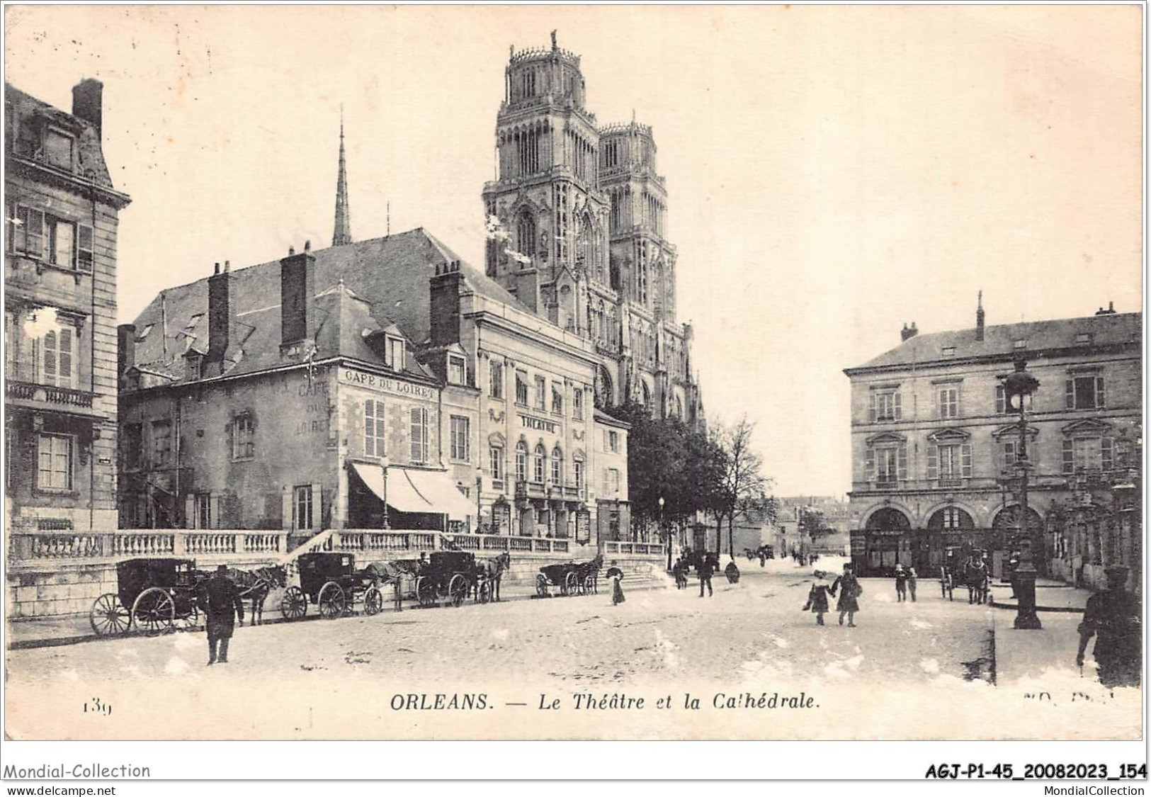 AGJP1-0078-45 - ORLEANS - Le Théatre Et La Cathédrale  - Orleans