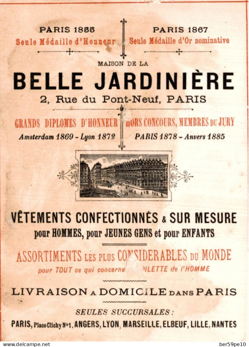CHROMO MAISON DE LA BELLE JARDINIERE A PARIS EXPOSITION UNIVERSELLE 1889 - Andere & Zonder Classificatie