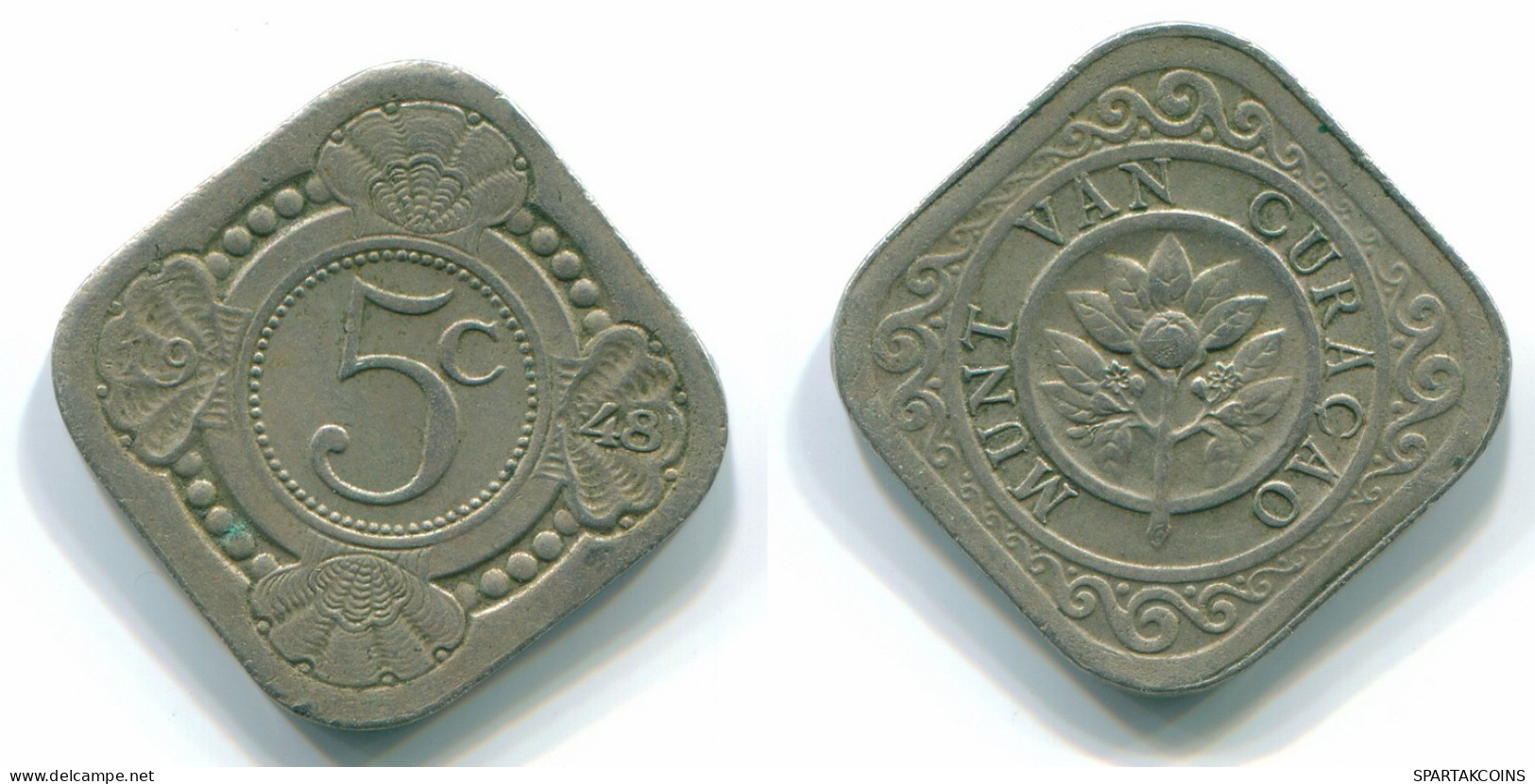 5 CENTS 1948 CURACAO NIEDERLANDE NETHERLANDS Nickel Koloniale Münze #S12397.D.A - Curaçao