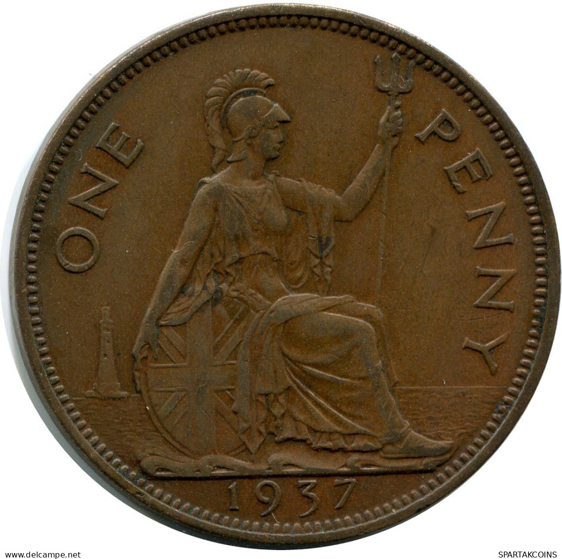 PENNY 1937 UK GREAT BRITAIN Coin #BB021.U.A - D. 1 Penny