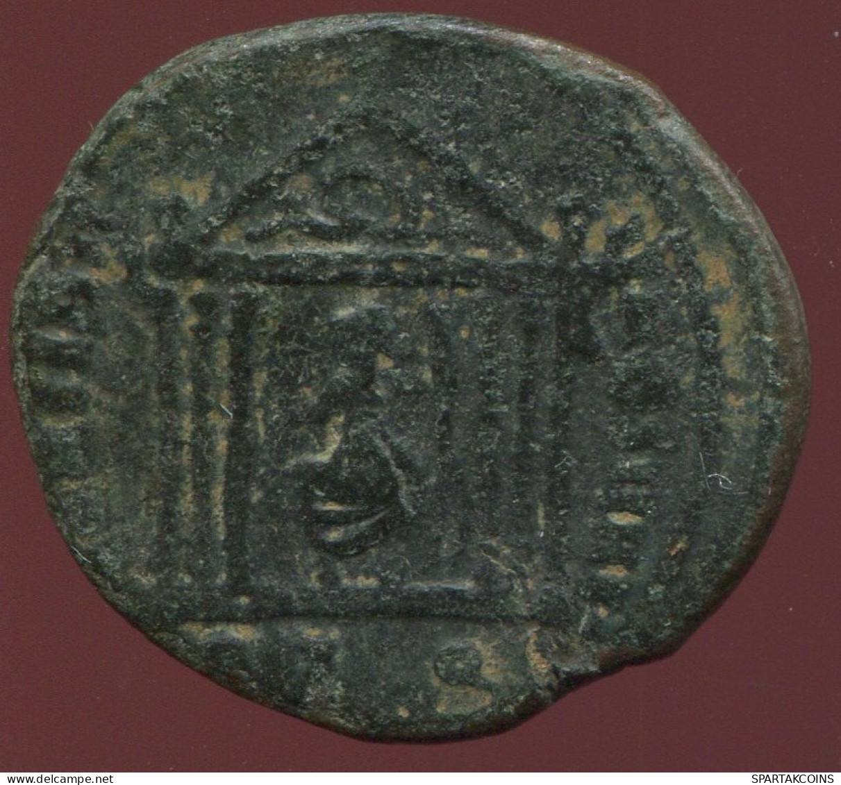 Maxentius AE Follis Aquileia Mint IMP C MAXENTIVS P F AVG TEMPLE #ANT1105.24.U.A - Griechische Münzen