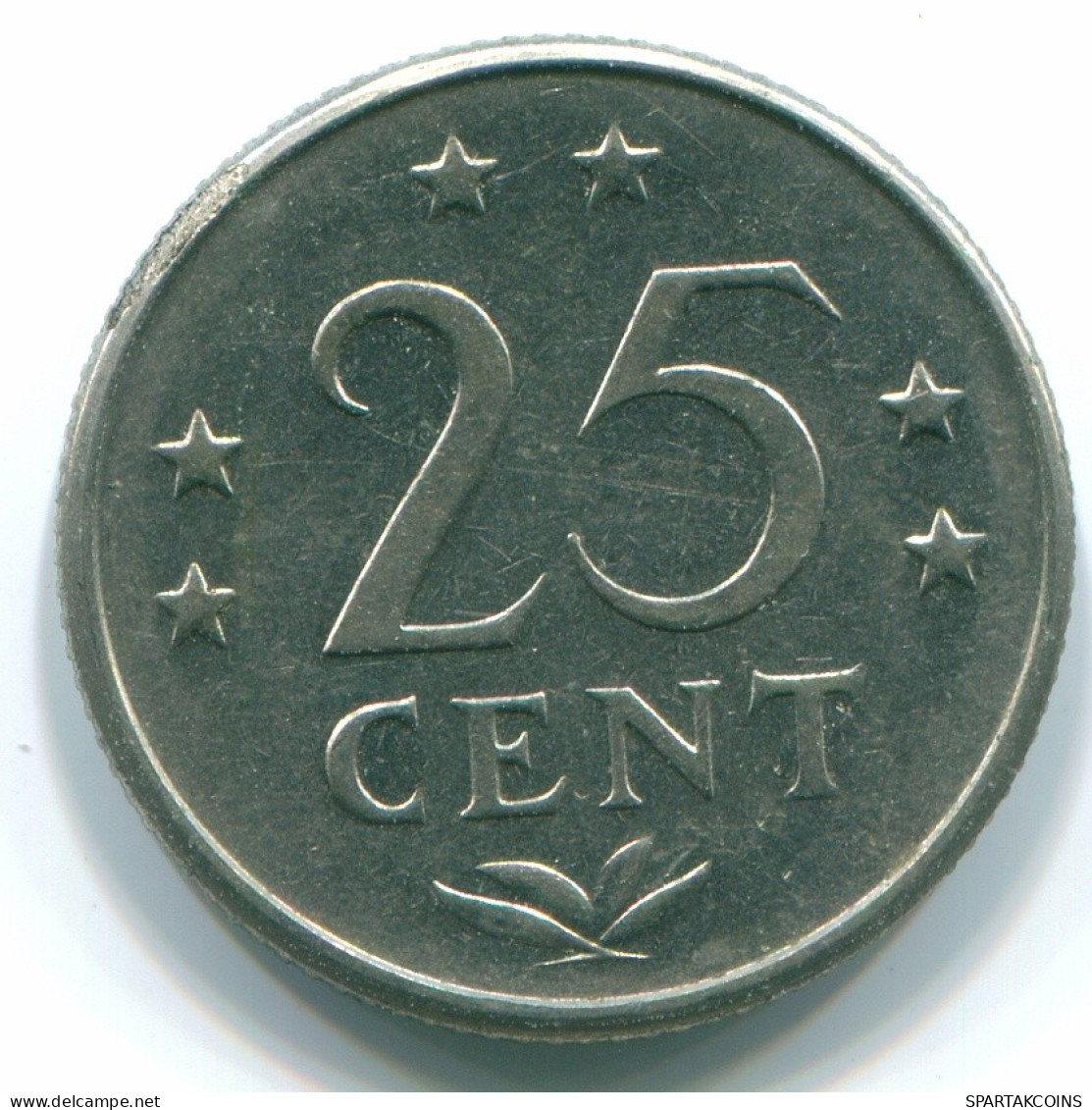 25 CENTS 1970 ANTILLAS NEERLANDESAS Nickel Colonial Moneda #S11440.E.A - Netherlands Antilles