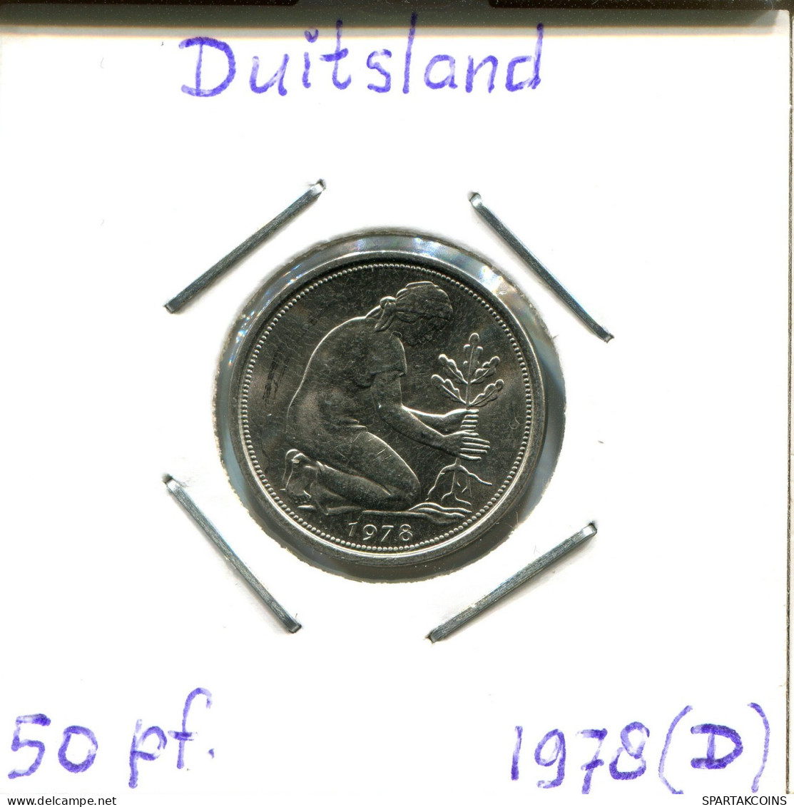 50 PFENNIG 1978 D WEST & UNIFIED GERMANY Coin #DB587.U.A - 50 Pfennig