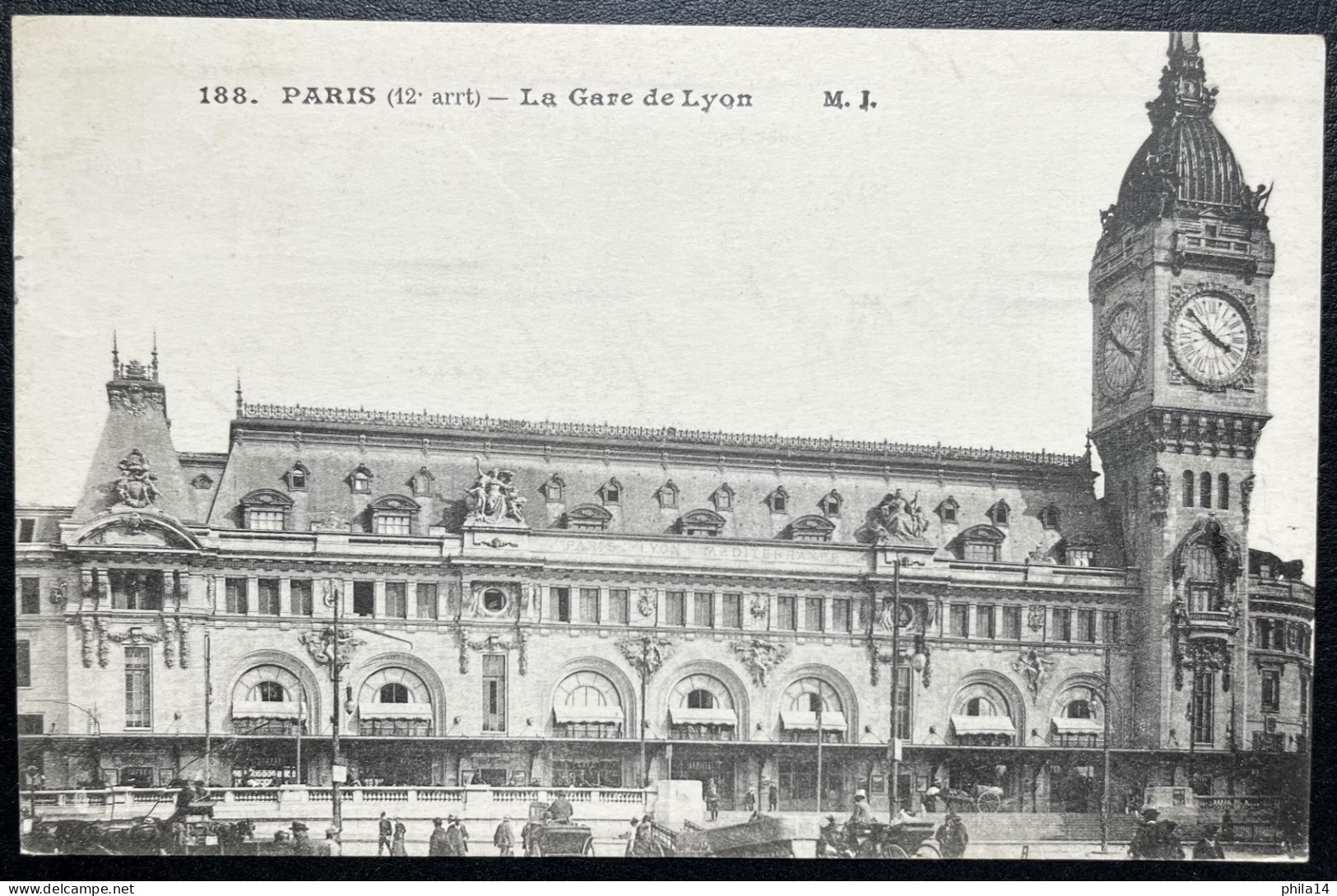 CPA PARIS GARE DE LYON / 1916 / CAD PARIS GARE DU NORD POUR ISSOIRE - Pariser Métro, Bahnhöfe