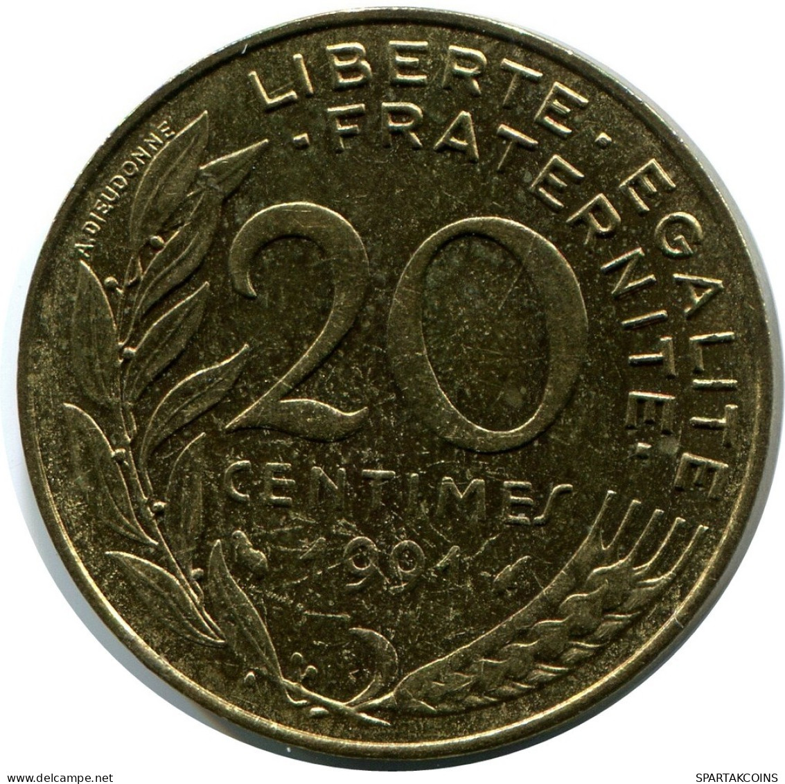 20 CENTIMES 1991 FRANCE Pièce #AZ428.F.A - 20 Centimes