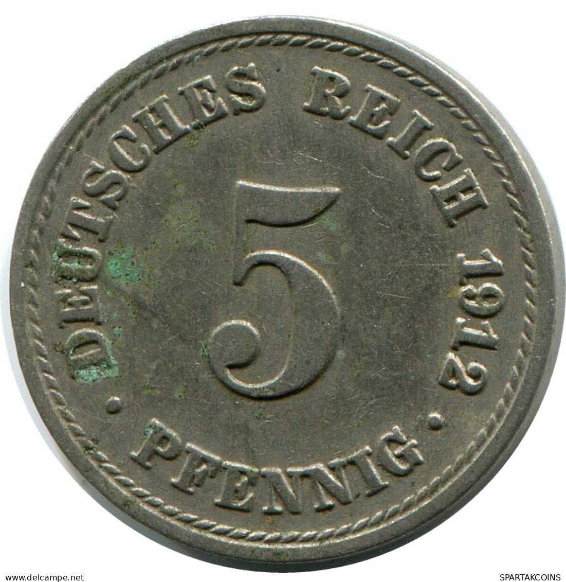 5 PFENNIG 1912 A ALLEMAGNE Pièce GERMANY #DB202.F.A - 5 Pfennig