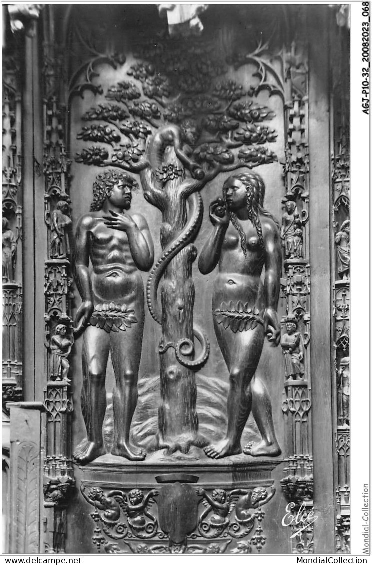 AGJP10-0840-32 - AUCH - Gers - La Cathédrale - Quelques Statue En Bois Sclupté Du XVIe S - Adam Et ève  - Auch