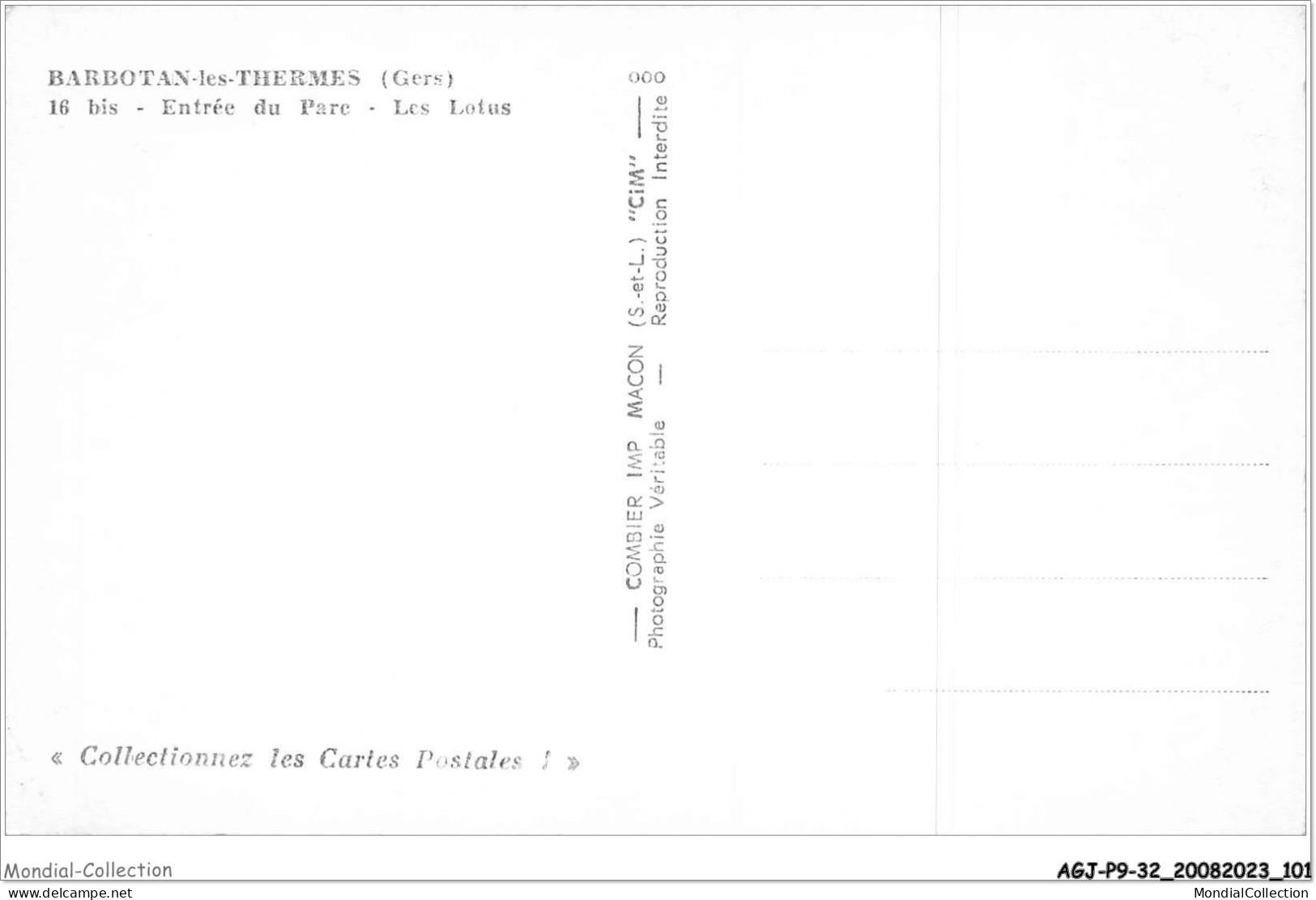 AGJP9-0773-32 - BARBOTAN-LES-THERMES - Gers - Entrée Du Parc - Les Lotus  - Barbotan