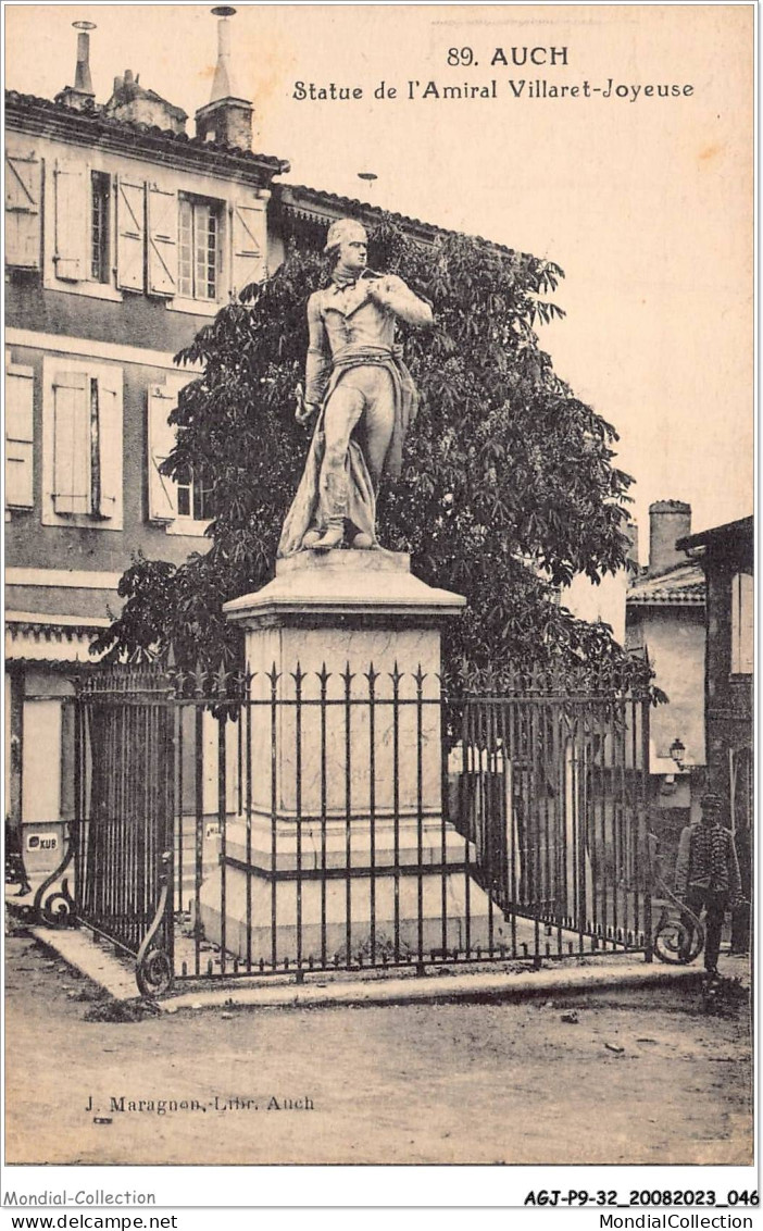 AGJP9-0746-32 - AUCH - Statue De L'Amiral Villaret-joyeuse  - Auch