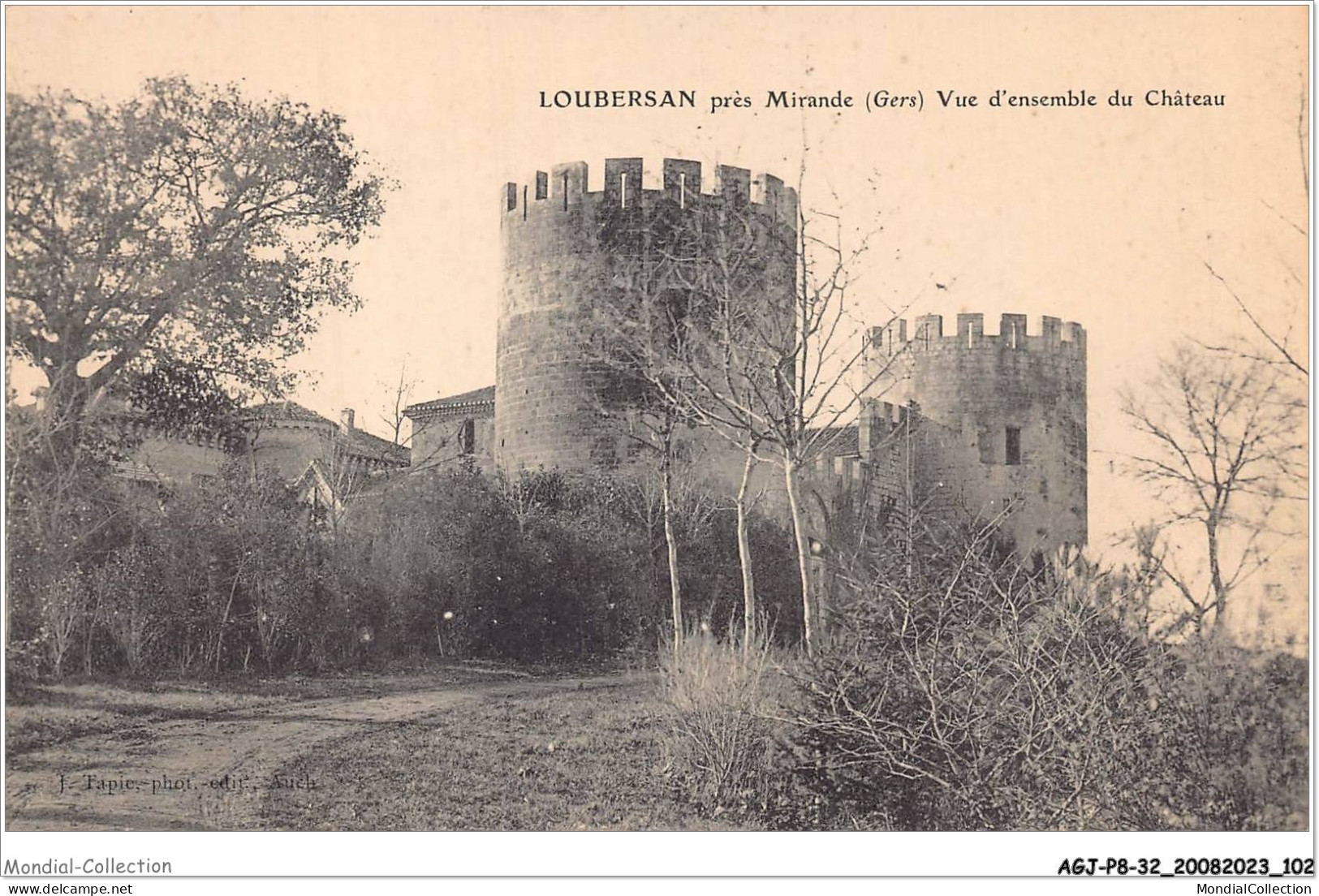 AGJP8-0703-32 - LOUBERSAN Près Mirande - Gers - Vue D'ensemble Du Chateau  - Autres & Non Classés