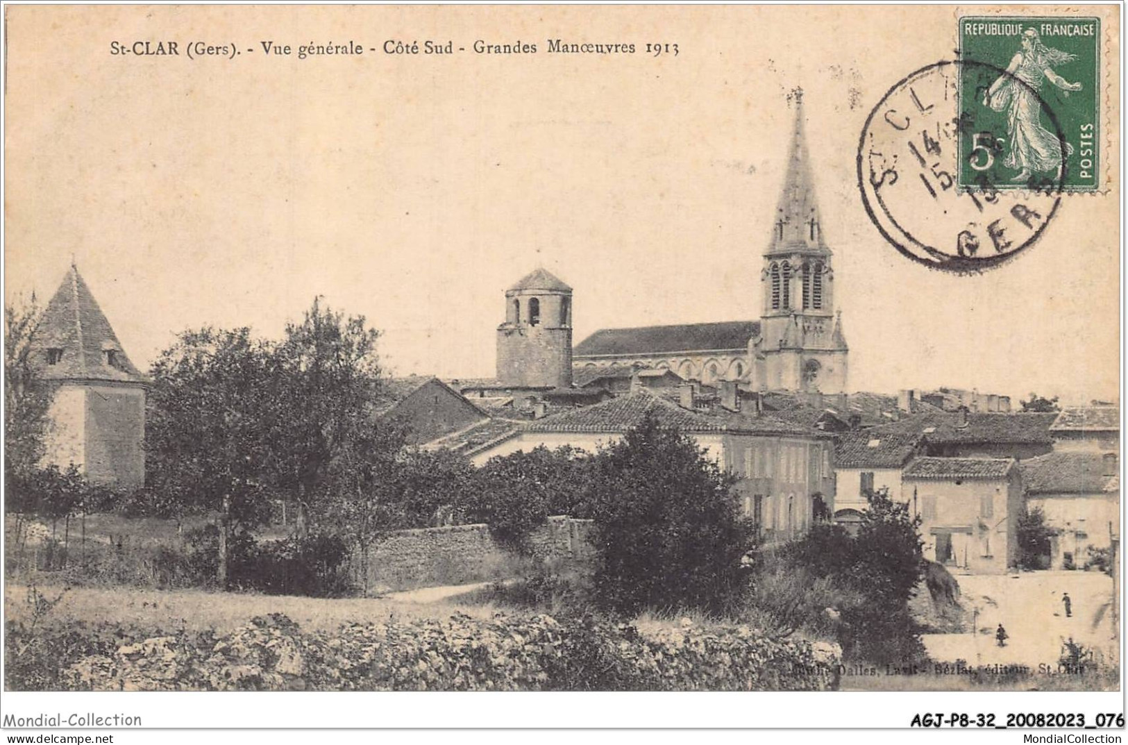 AGJP8-0690-32 - St-CLAR - Gers - Vue Générale - Coté Sud - Grandes Manoeuvres 1913 - Other & Unclassified