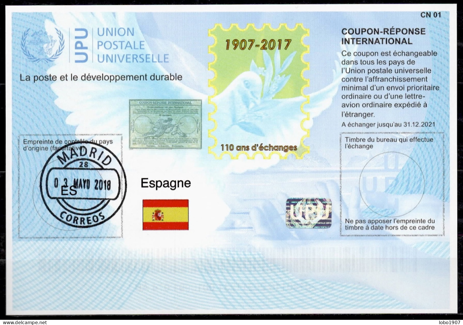 ESPAGNE ESPAÑA 1945 - 2018  Collection 30 International Reply Coupon Reponse Antwortschein Cupon Respuesta IRC IAS