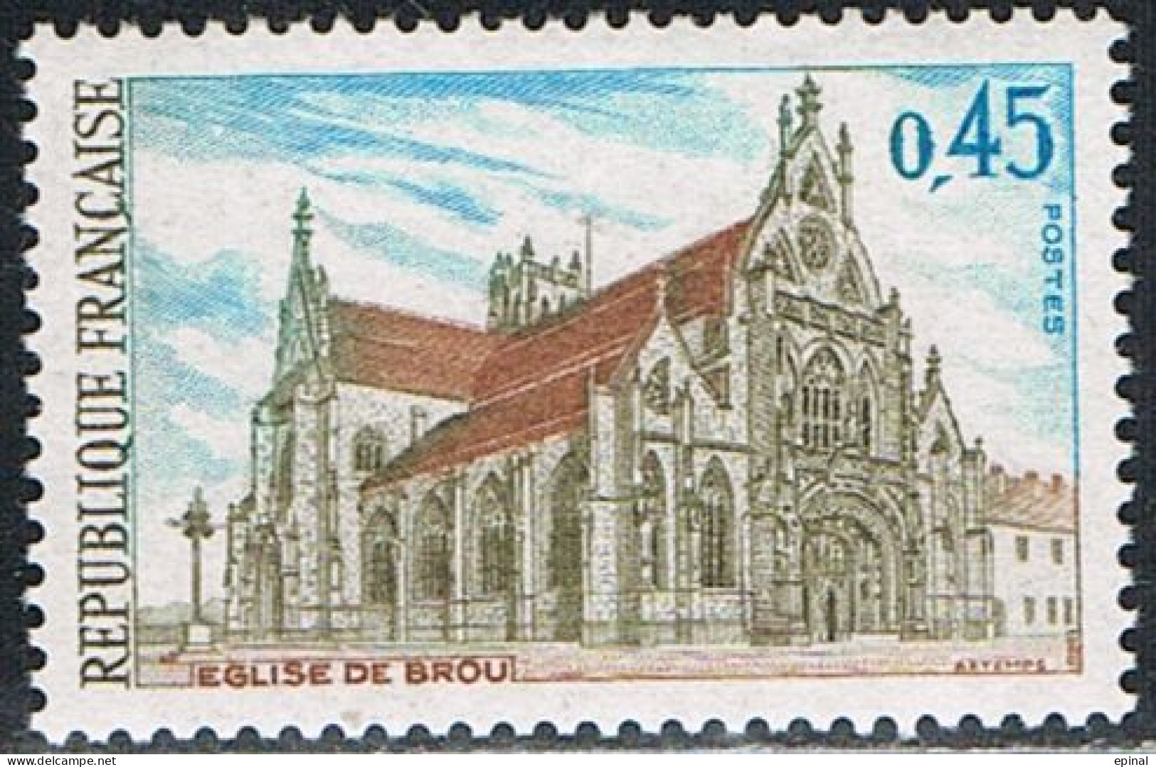 FRANCE : N° 1582 ** (Eglise De Brou, à Bourg-en-Bresse) - PRIX FIXE  - - Ungebraucht