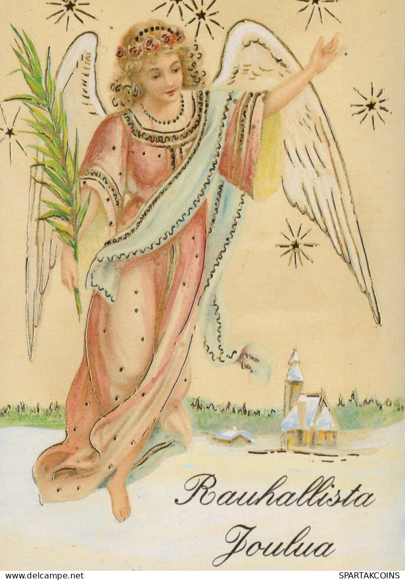 ENGEL WEIHNACHTSFERIEN Feiern & Feste Vintage Ansichtskarte Postkarte CPSM #PAH692.A - Angels