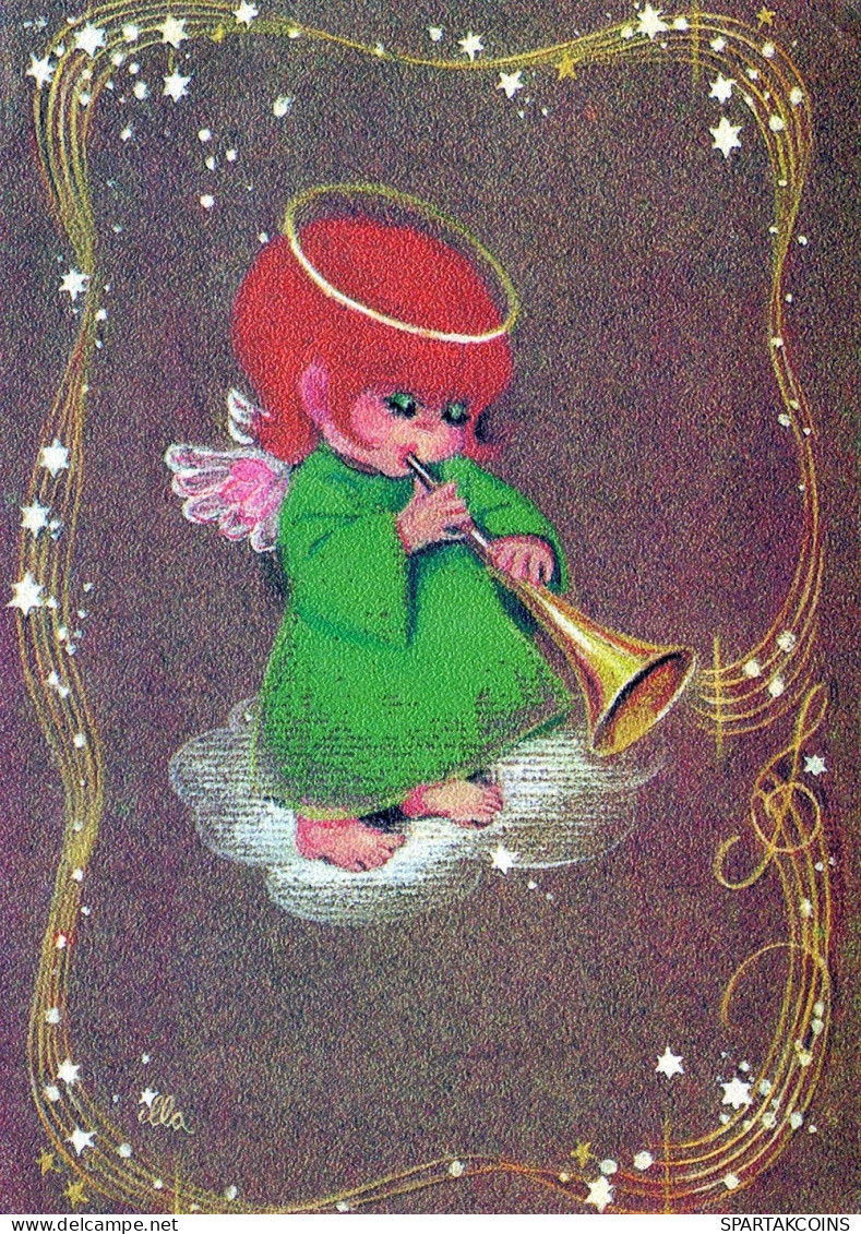 ANGEL CHRISTMAS Holidays Vintage Postcard CPSM #PAH374.A - Angels
