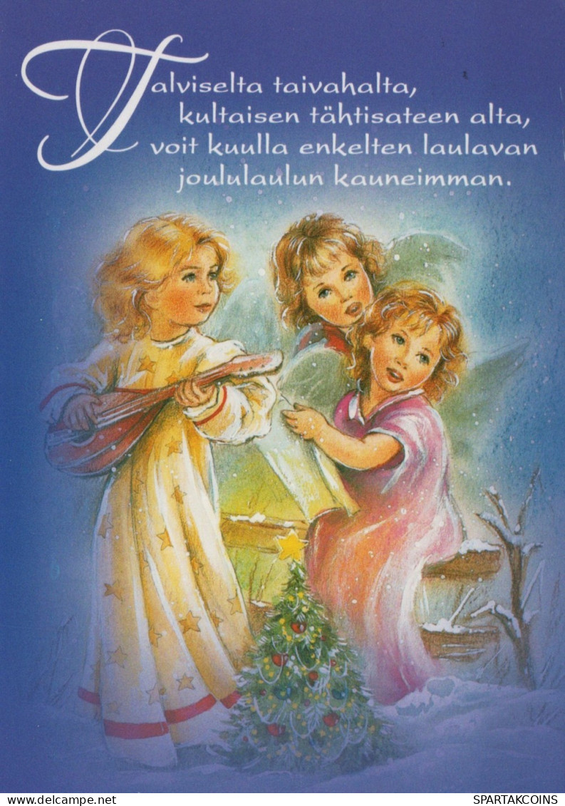 ANGELO Buon Anno Natale Vintage Cartolina CPSM #PAH258.A - Engel